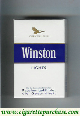 Winston American Flavor Lights cigarettes hard box